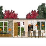 MUNRO BLUE SCHEME PLAN DOORS TO BALCONY SECTION THRU