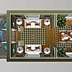 8 COMPLIMENTARY GREEN RED LIVING TO COURTYARD DAY 16 APRIL 2026 WITH POND